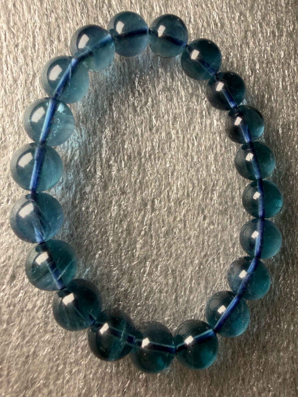 Beautiful “Devil” Blue Fluorite Natural Crystal Bracelet